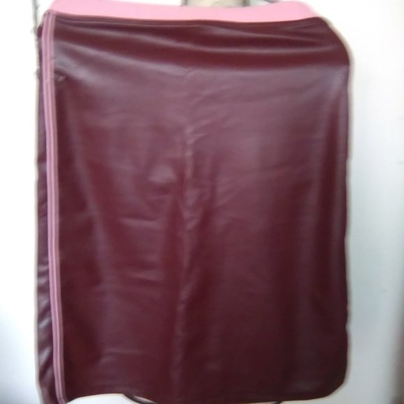 Size M Morgan De Toi T-1 Brown Leather Skirt elastic waist - Picture 1 of 2